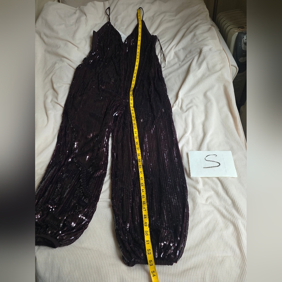 Zara Zw Collection Balloon Sequin Jumpuit Limited Edition Sz S Brown Nwt - Picture 10 of 15